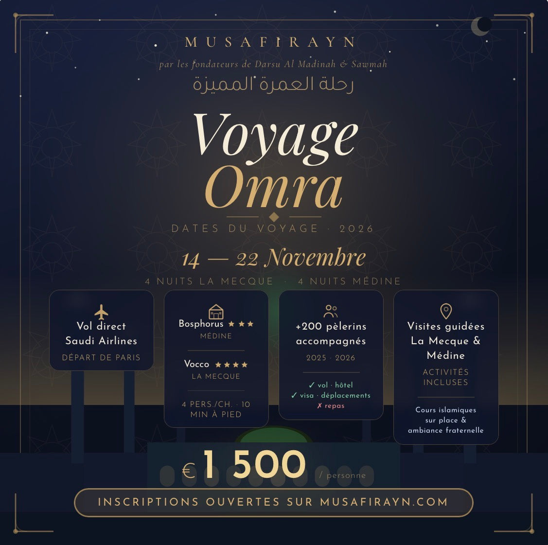 OMRA [du 14 Novembre au 22 Novembre] 8 nuits